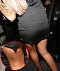 Chantelle Houghton showing a bit of cellulite