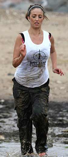 Chantelle houghton running at Bootcamp number one